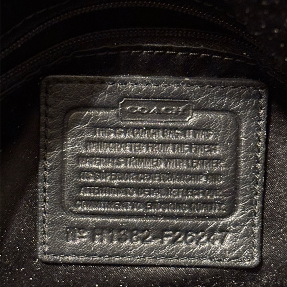 Coach logo navy and sparkle Elegant Black Handbag - Picture 4 of 4